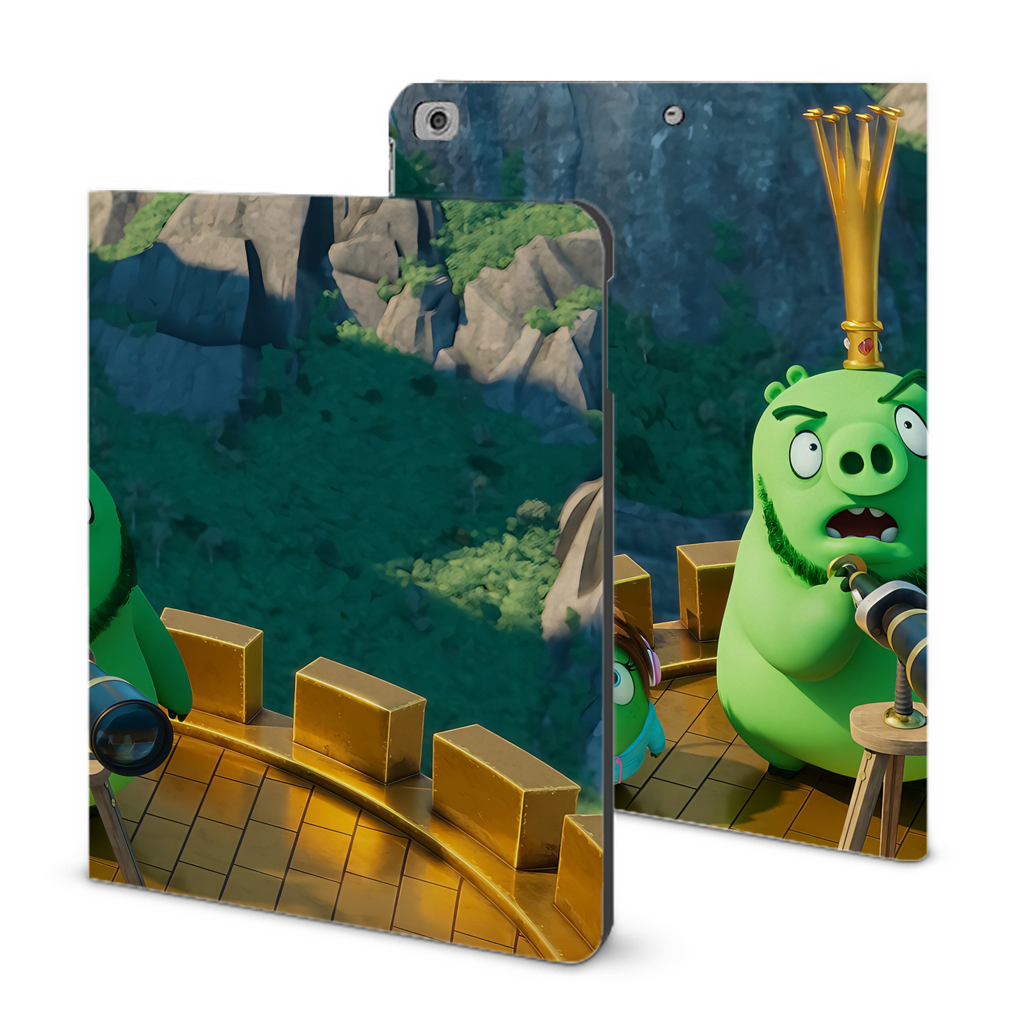 （画像用） Angry Birds アングリーバード IPad ケース ブック型 PUレザー TPU 耐衝撃 軽量 薄型 ペン収納なし 全面保護 IPad 各モデル対応